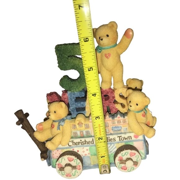 Cherished Teddies - Five Teddies on a Float - 5th Anniversary 1999 Members Only - Picture 4 of 9